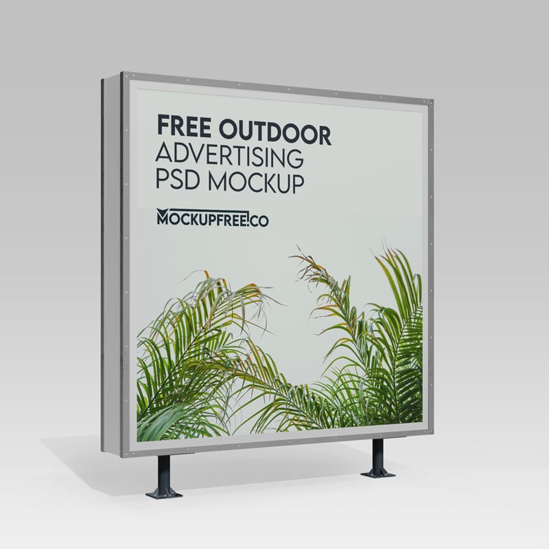 Outdoor Advertising Screen Mockup PSD