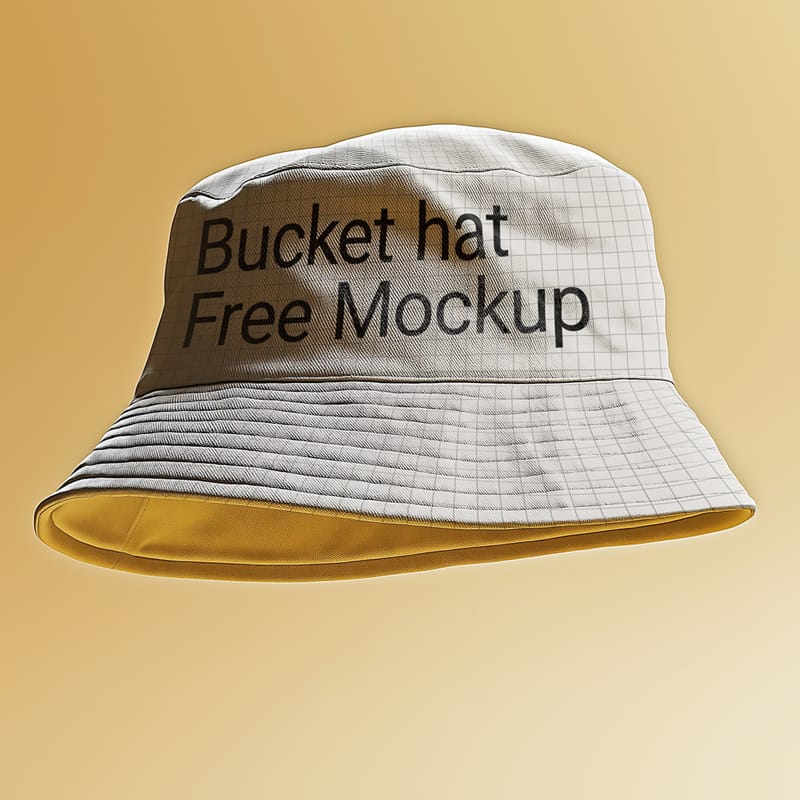 Photorealistic Bucket Hat Mockup PSD