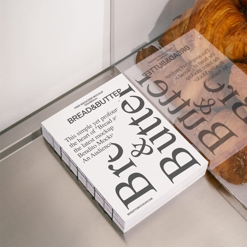 Photorealistic Magazine Mockup PSD