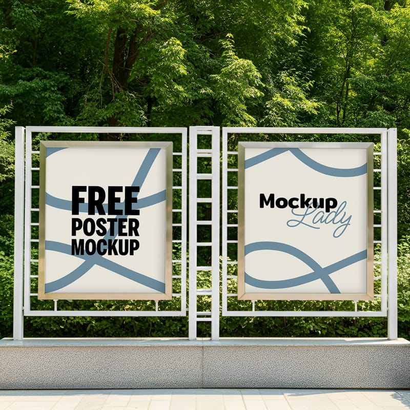 Poster Mockup Outdoor Natural Environment PSD