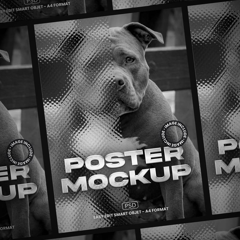 Poster Mockup for Animals PSD