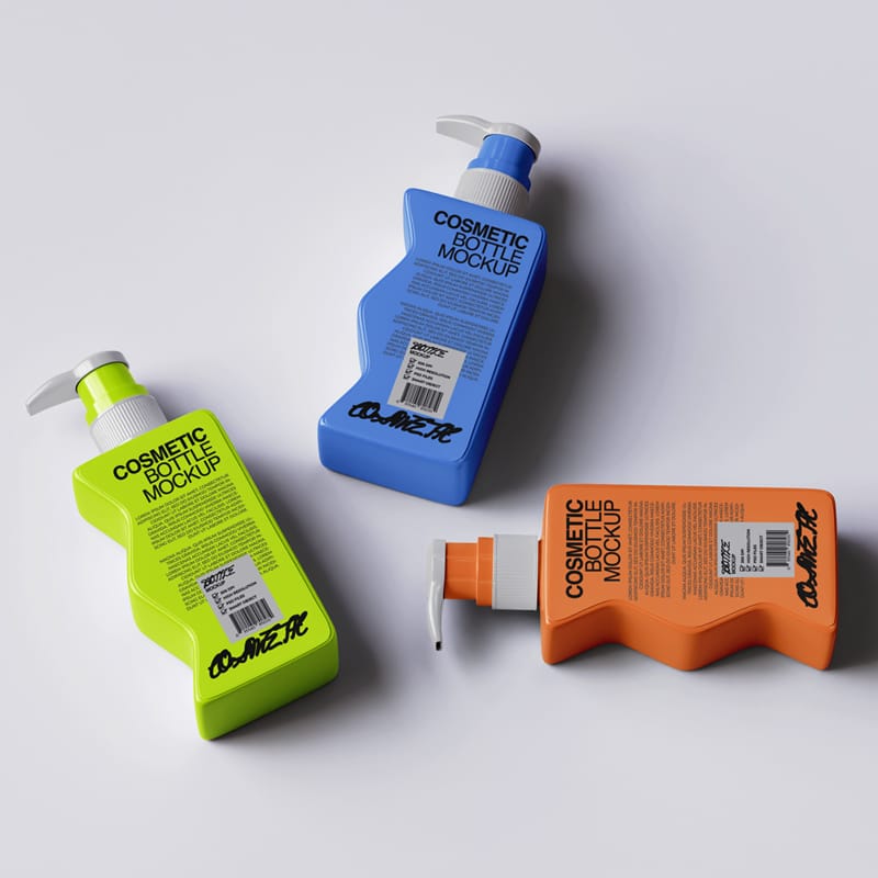 Pump Bottle Cosmetic Mockup PSD