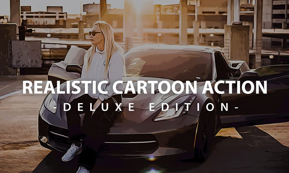 Realistic Cartoon Action Photoshop