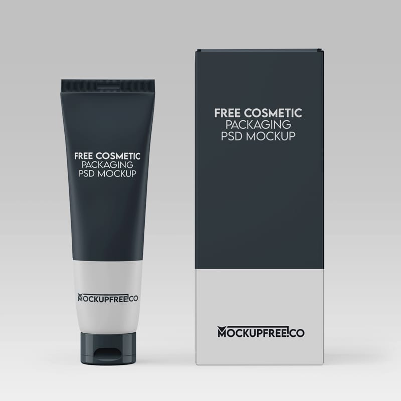 Realistic Cosmetic Packaging Mockup PSD
