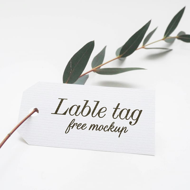 Realistic Label Tag Mockup PSD