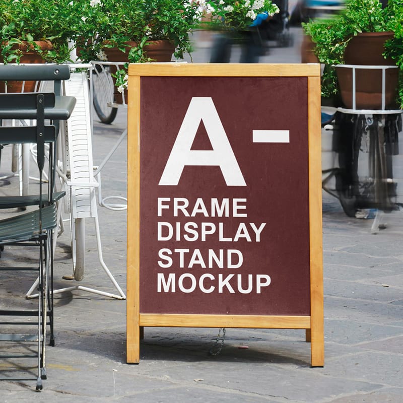 Sidewalk A-stand Mockup PSD