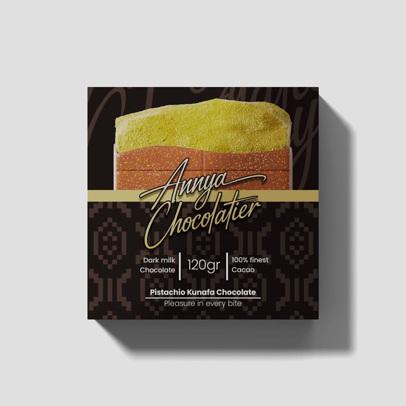 Simple Square Chocolate Paper Wrap Box PSD