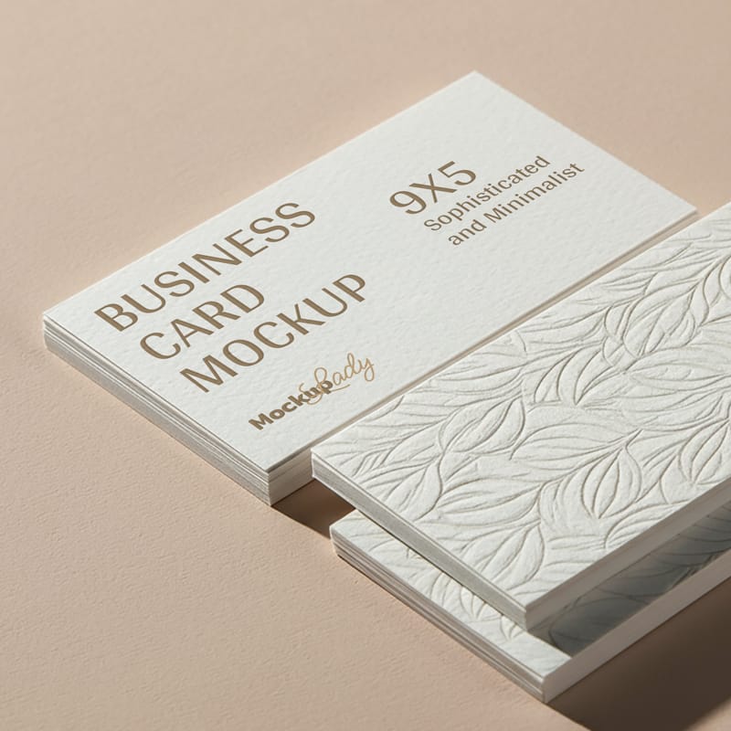 Sophisticated and Minimalist Business Card Mockup PSD