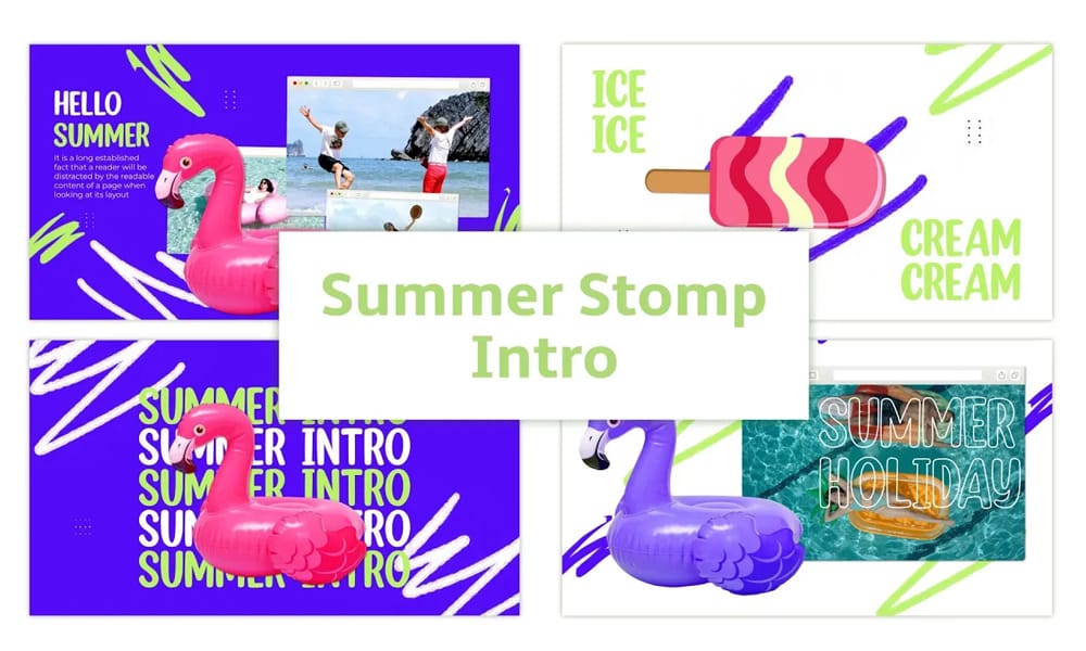 Summer Stomp Intro After Effects Template