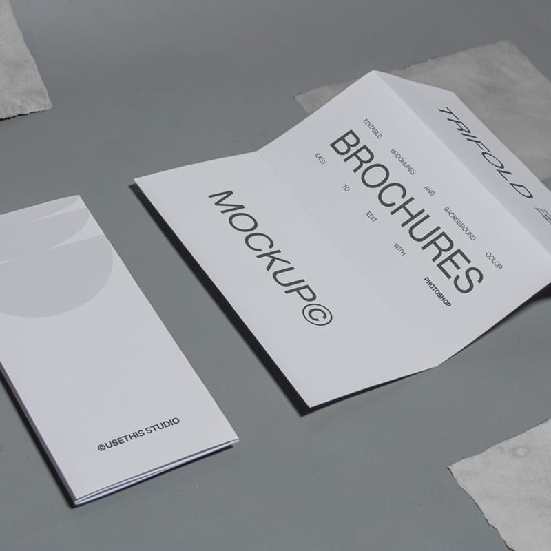 Trifold Brochure Mockup PSD