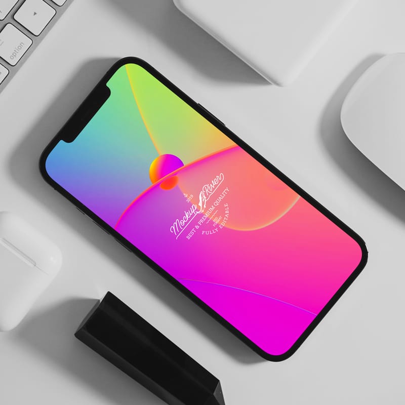 UI-UX Branding iPhone Mockup PSD