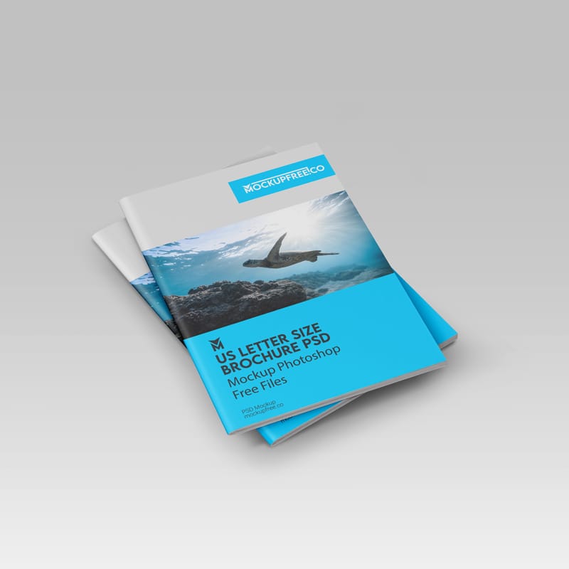 US Letter Size Brochure Mockup PSD