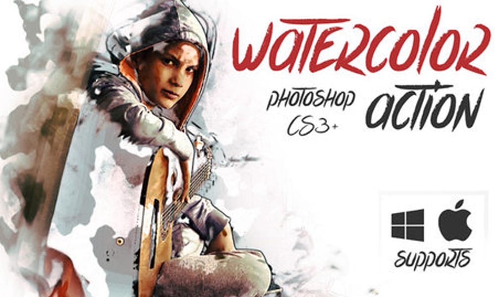 Watercolor Photoshop Action
