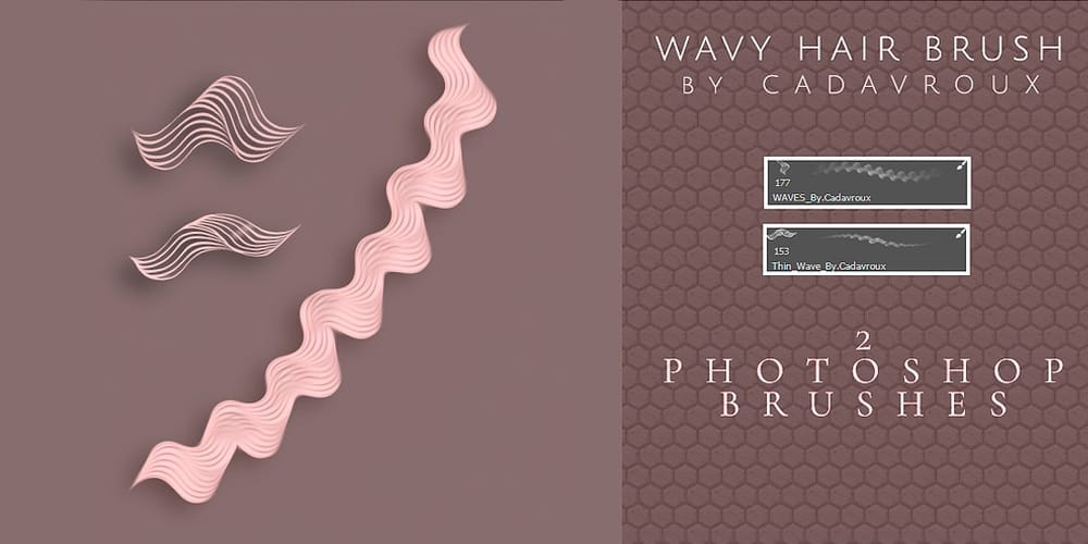 Wavy Hair Photoshop Brushes