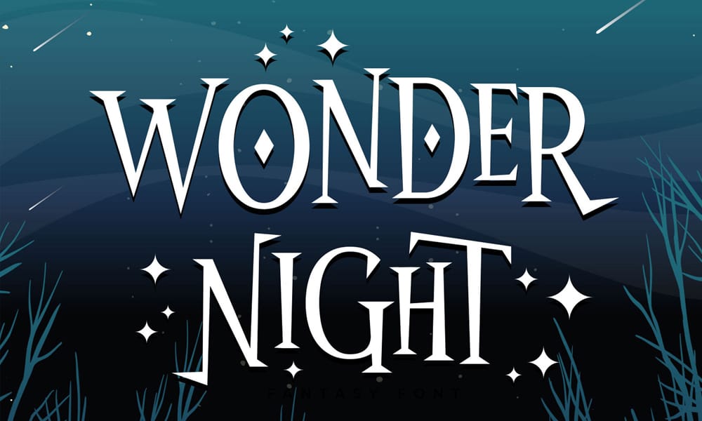 Wonder Night Display Font