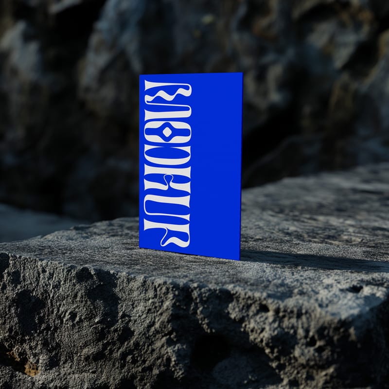 A4 Paper Mockup on Rocky Terrain PSD