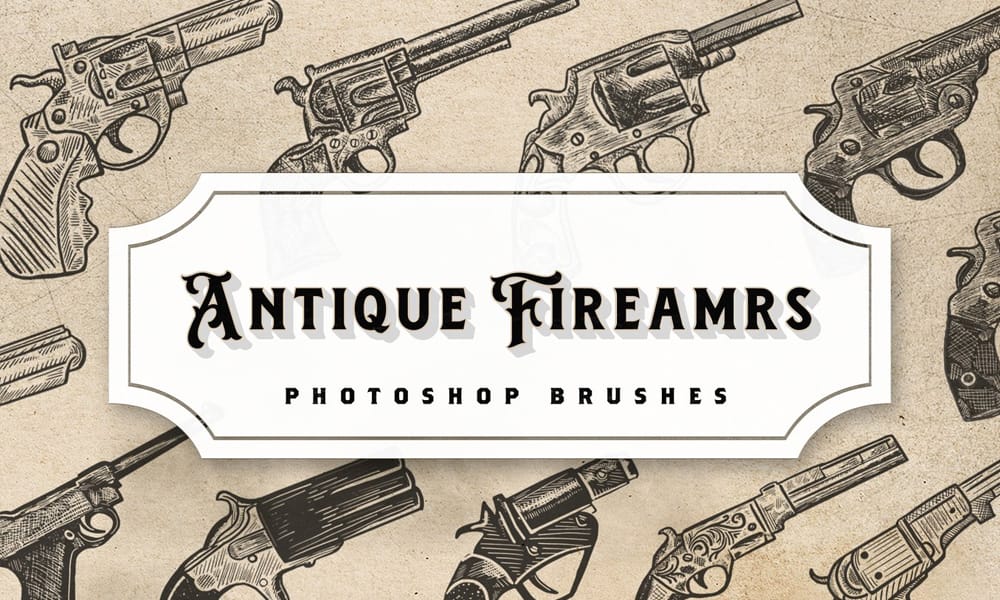 Antique Firearms Photoshop Brushes