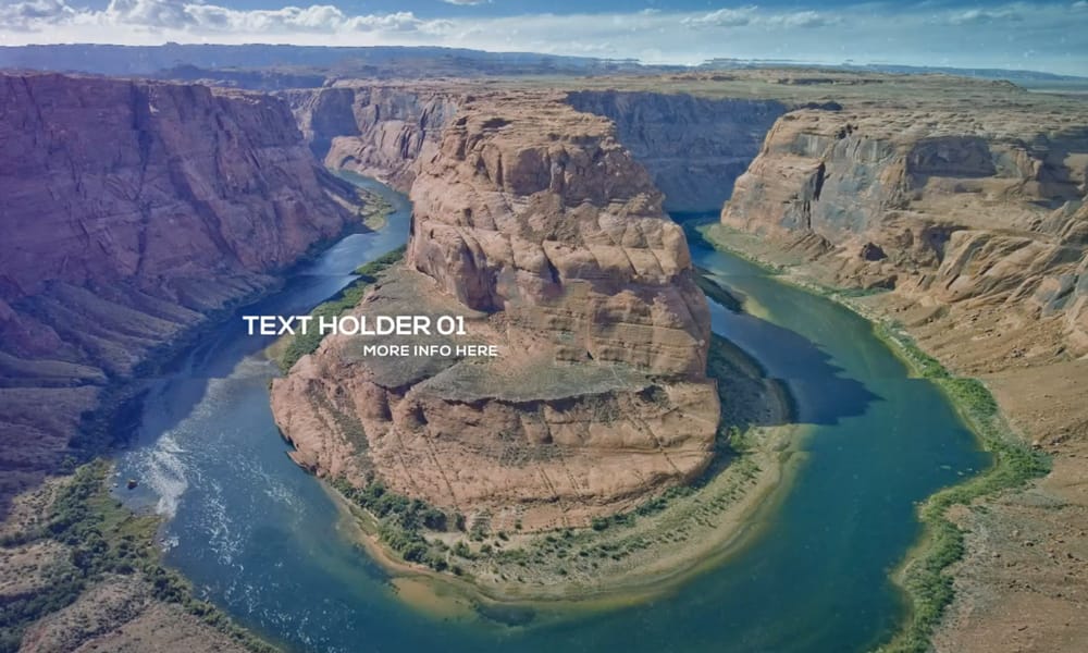 Cascading slideshow animation in 4K After Effects template.