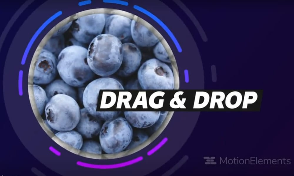 Circular transition slideshow After Effects template.