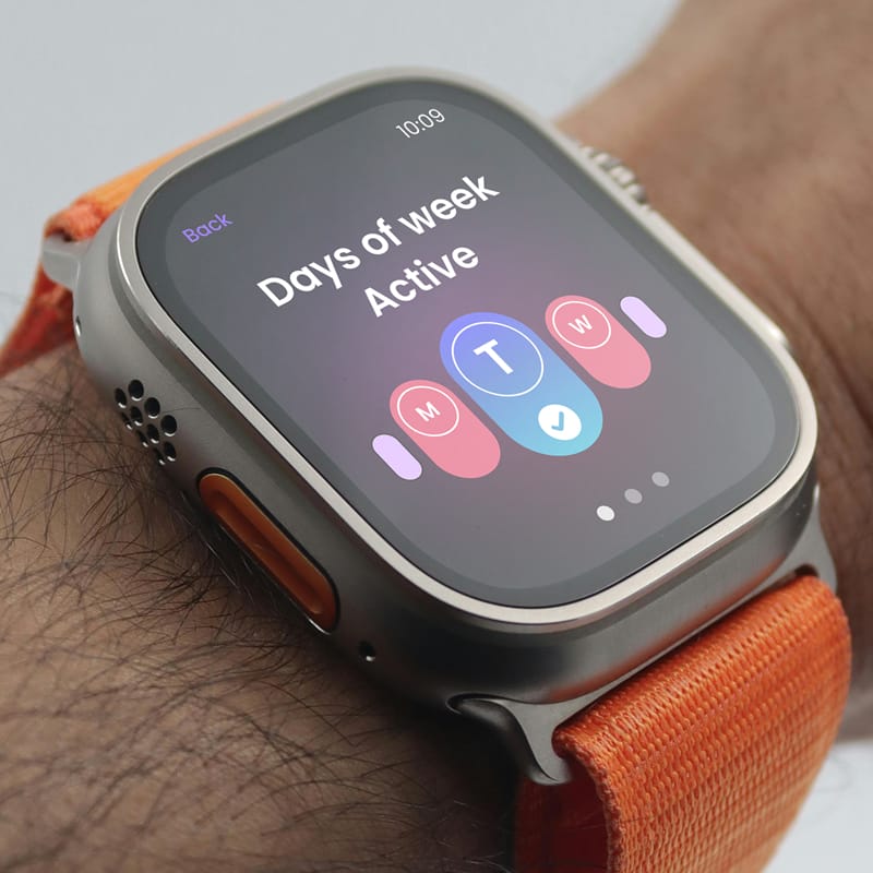 Close-up Apple Watch Ultra 2 Mockup PSD
