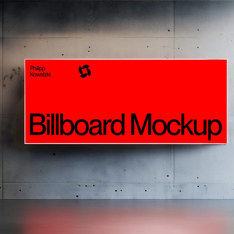 Digital Billboard Mockup PSD