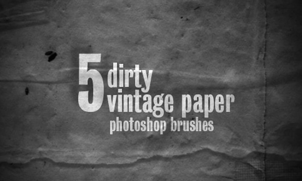 Dirty Vintage Paper Photoshop Brushes