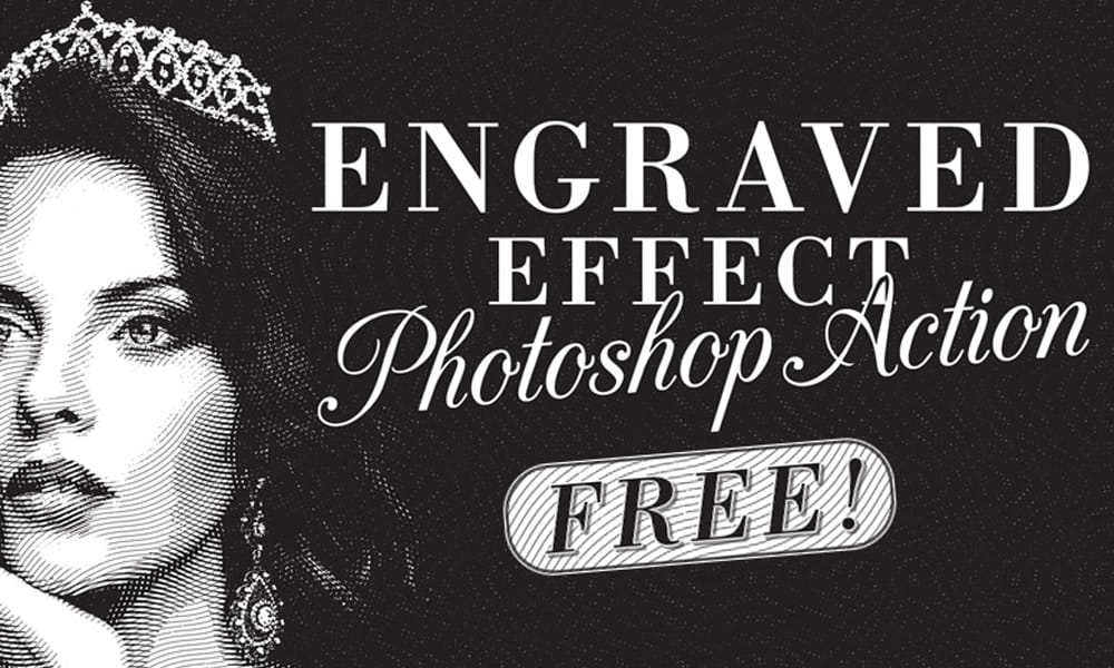 Engraved Illustration Effect Action for Photoshop