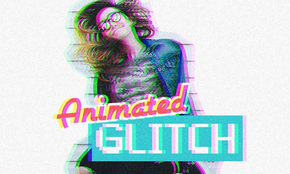 Free Animated Glitch Photoshop Action