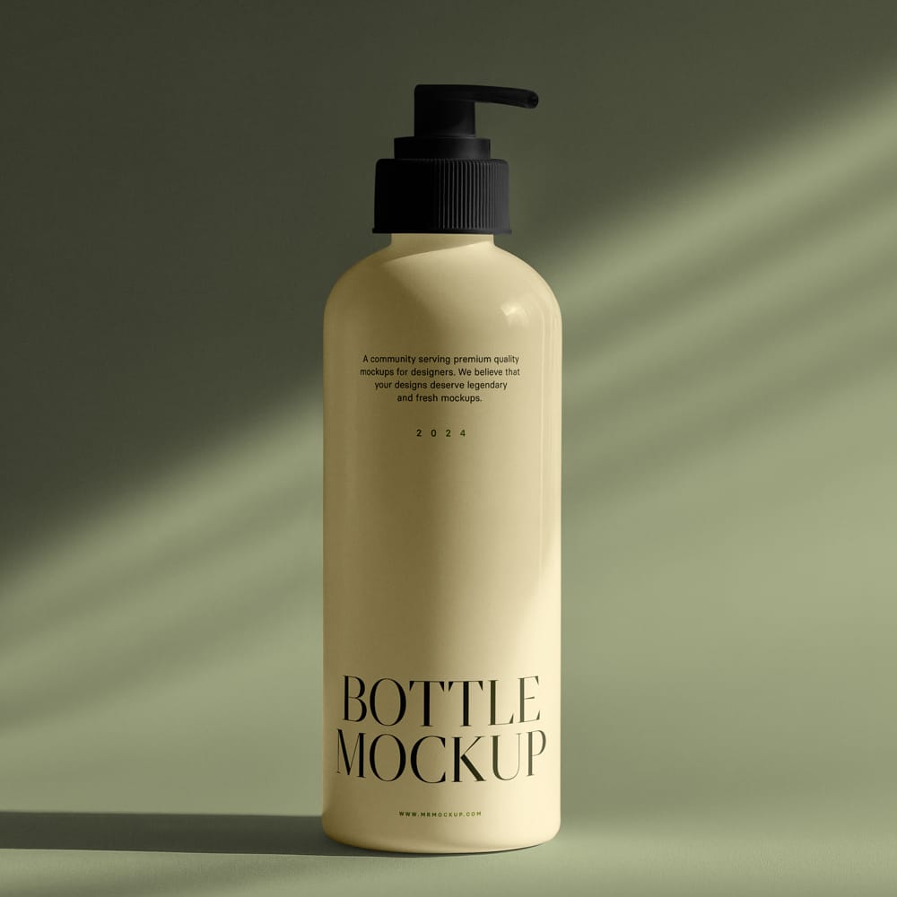 Free Big Bottle with Dispenser Mockup PSD