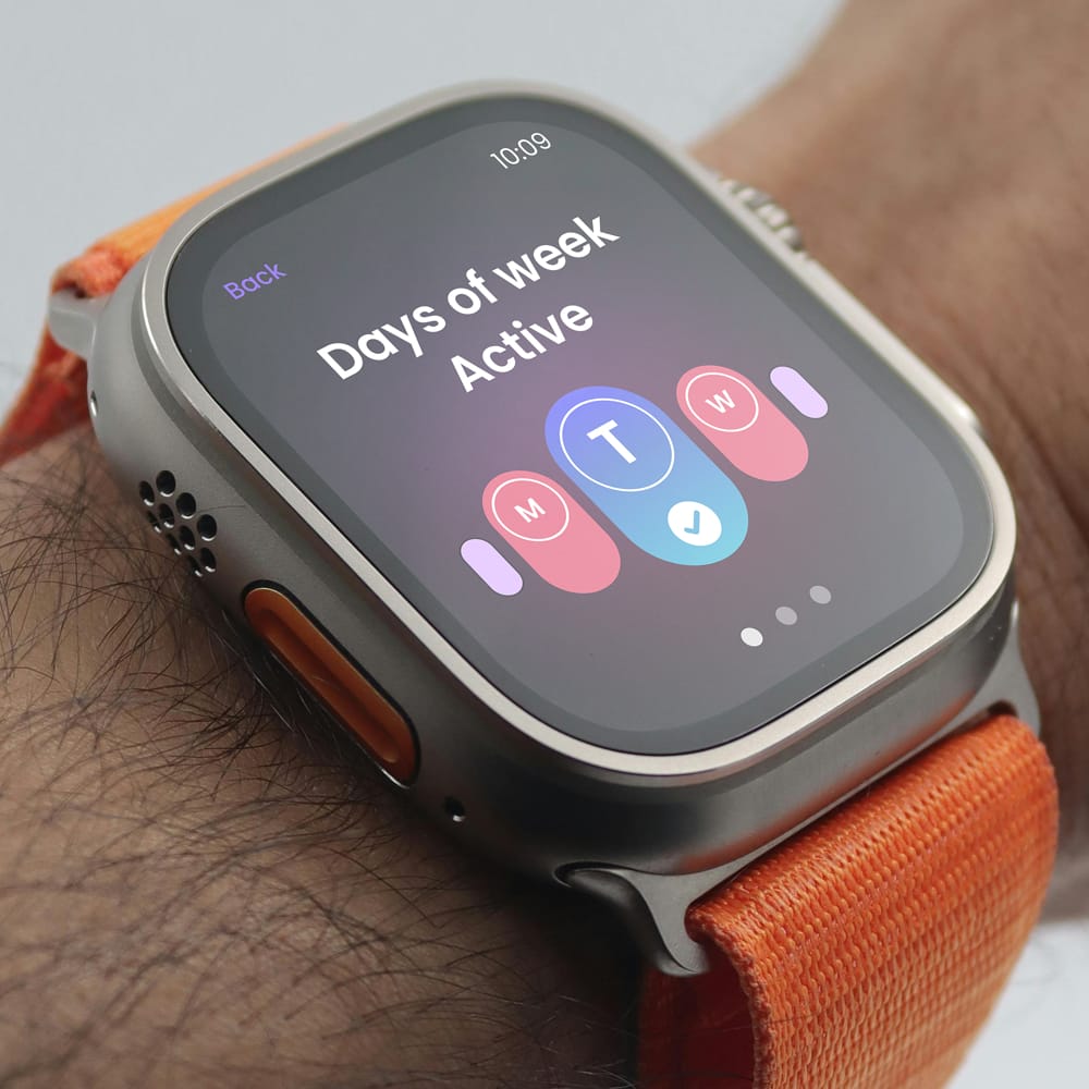 Free Close-up Apple Watch Ultra 2 Mockup PSD