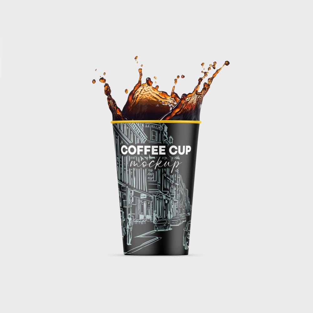 Free Coffee Cup Packaging Mockup PSD