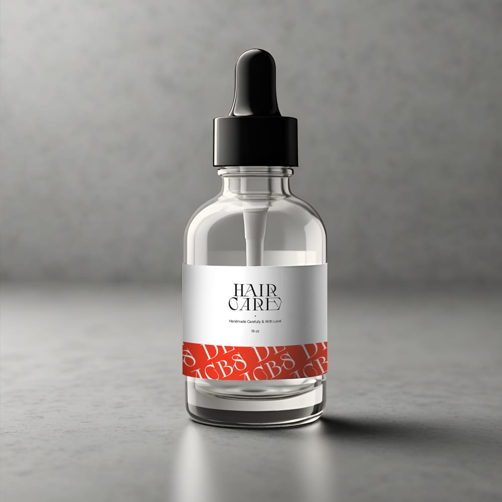 Free Elegant Dropper Bottle Mockup PSD