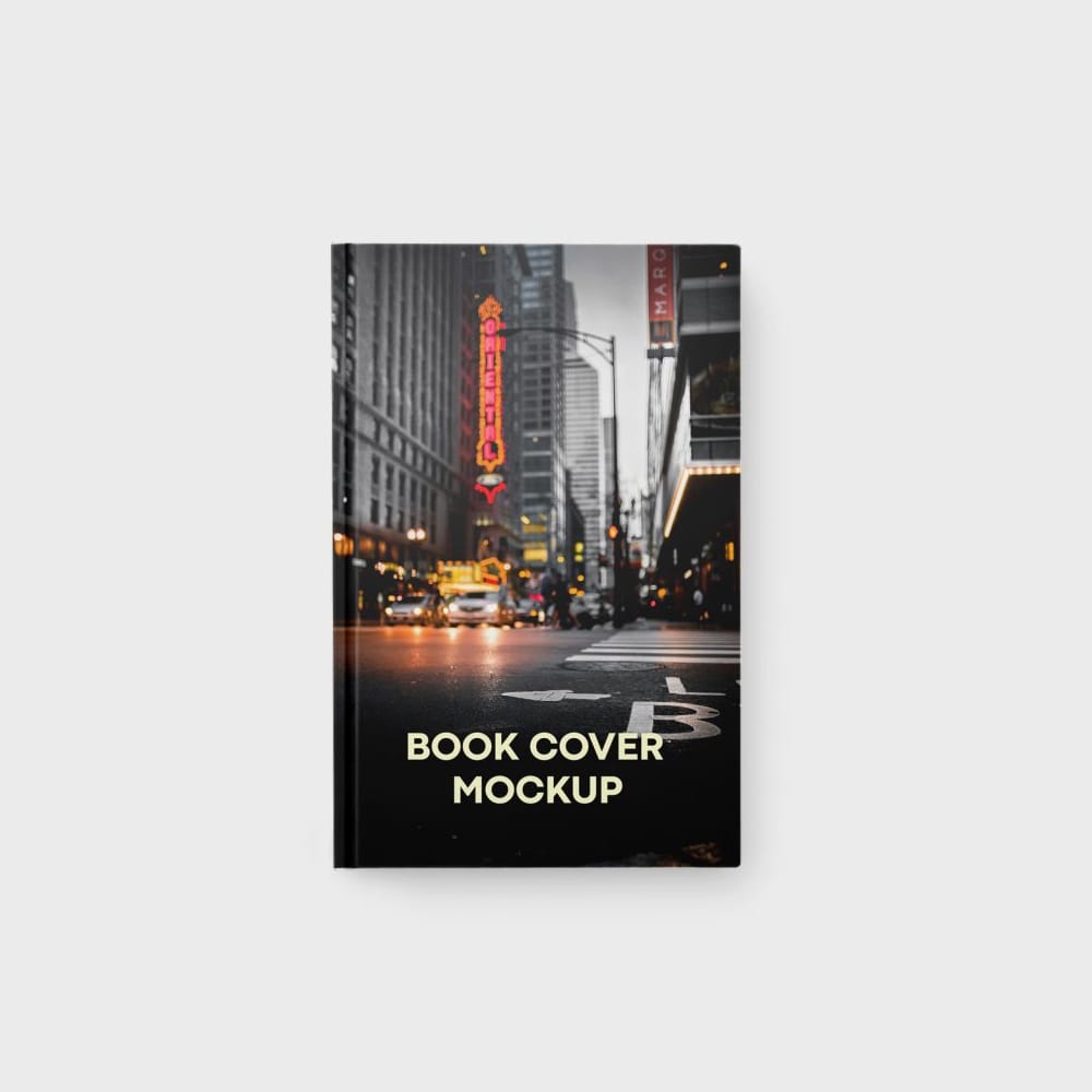 Free Glossy Book Cover Mockup PSD