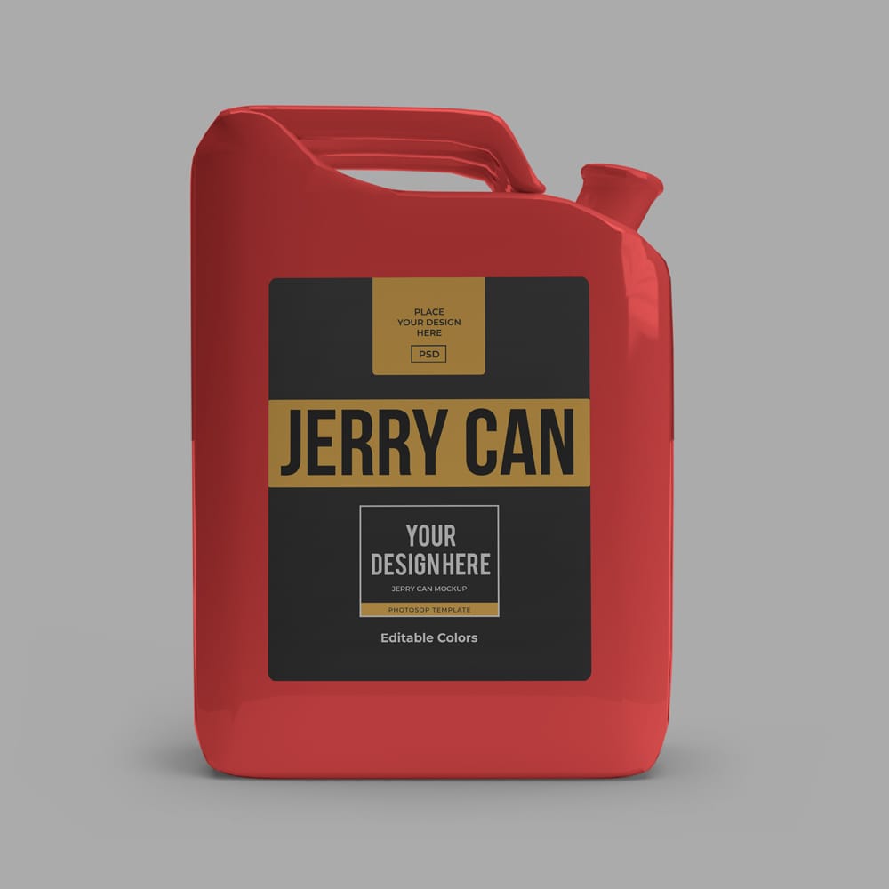 Free Jerry Can Mockup Template PSD