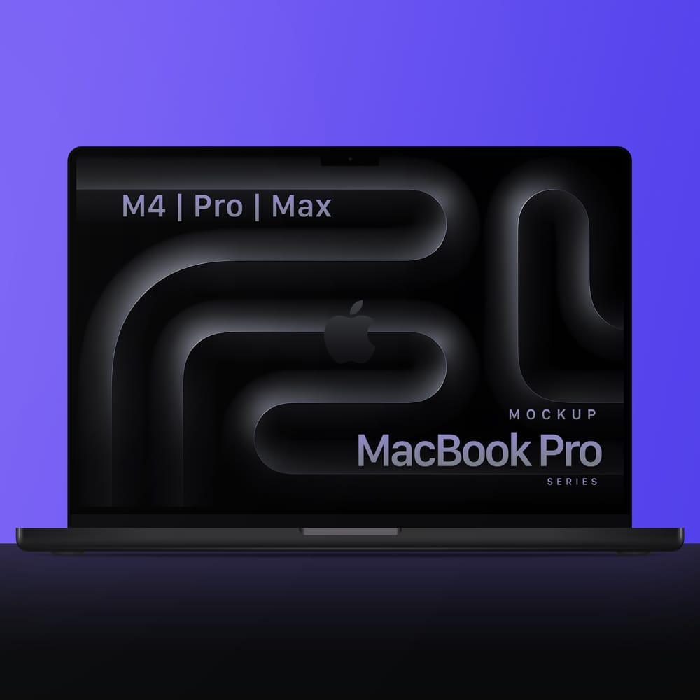 Free M4 MacBook Pro Max Mockup PSD