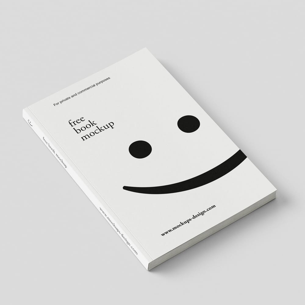 Free Minimal Book Mockup PSD