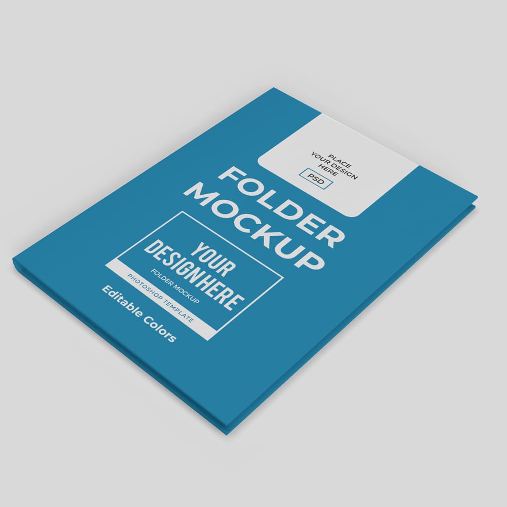 Free Paper File Folder Mockup Template PSD