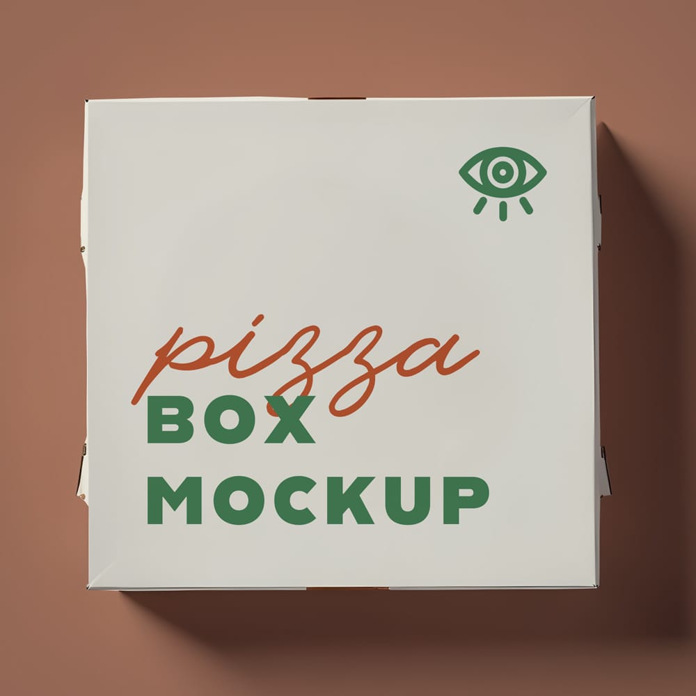 Free Pizza Box Mockup Design PSD