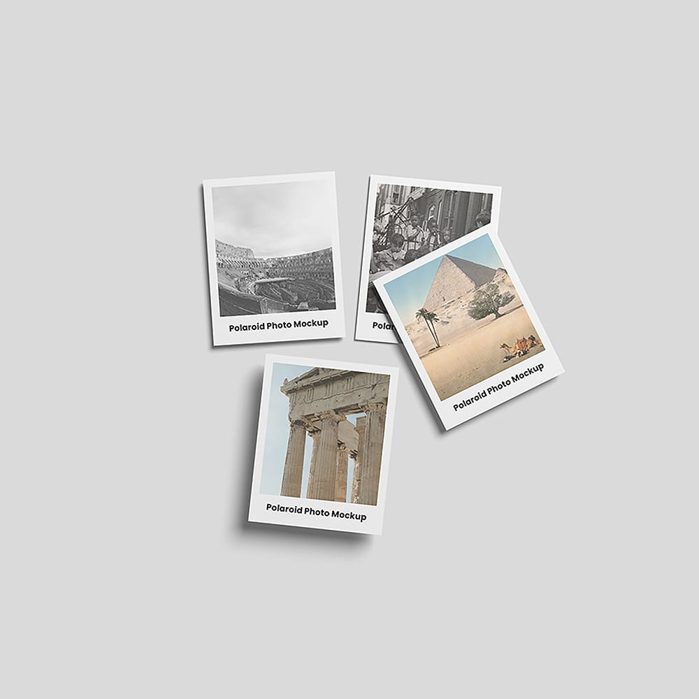 Free Polaroid Photo Mockup Template PSD