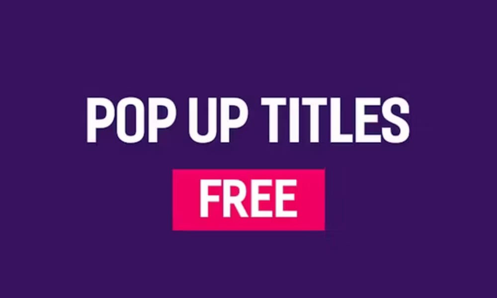 Playful pop-up title animations for After Effects