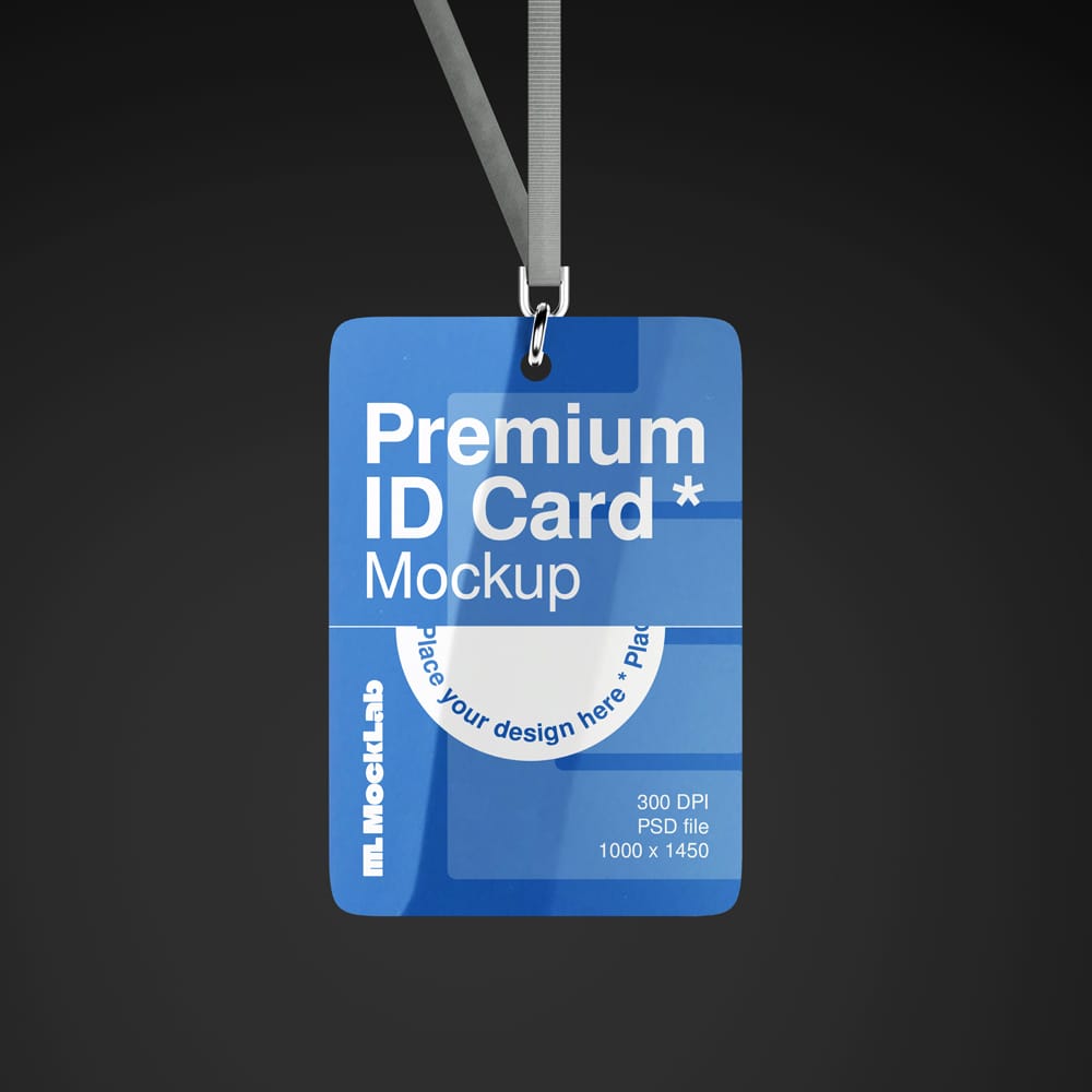 Free Premium ID Card Mockup PSD