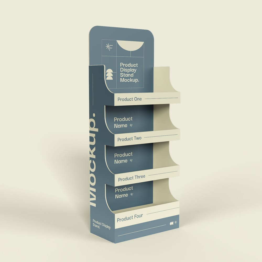 Free Product Display Stand Mockup PSD