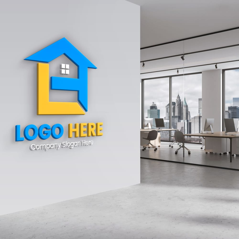 Free Realistic Office Logo Mockup PSD