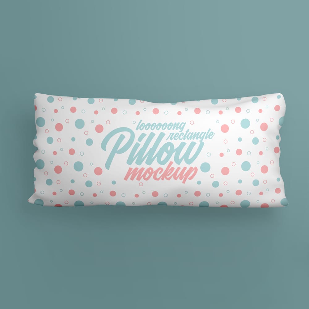 Free Rectangular Pillow Mockup PSD