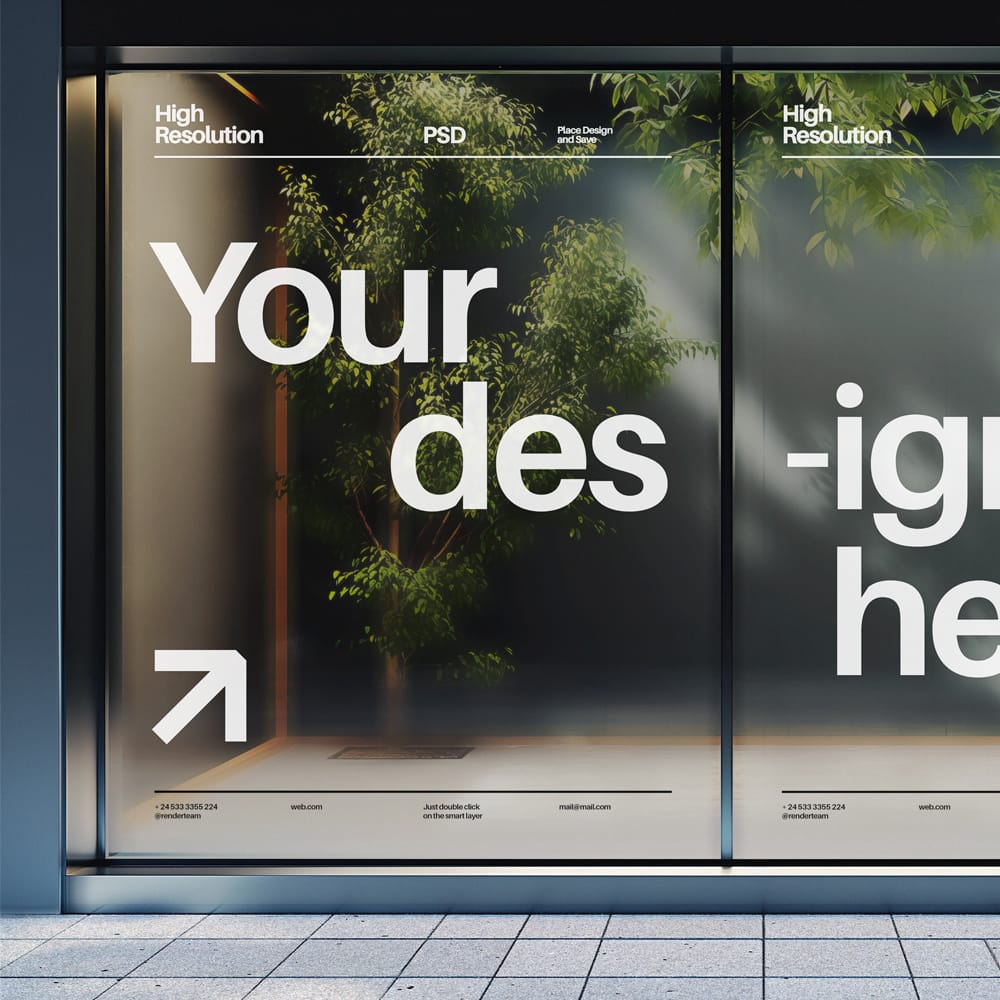 Free Shopfront Ad Mockup PSD