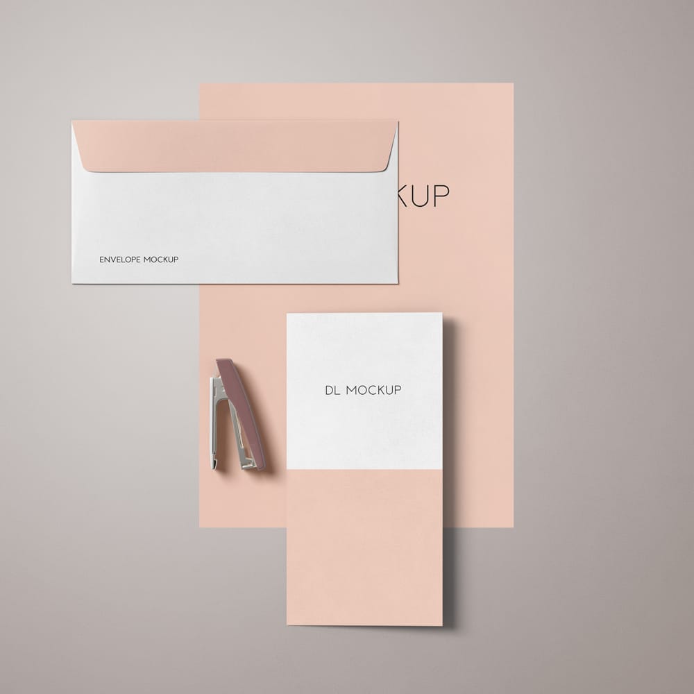 Free Simple Stationery Mockup PSD