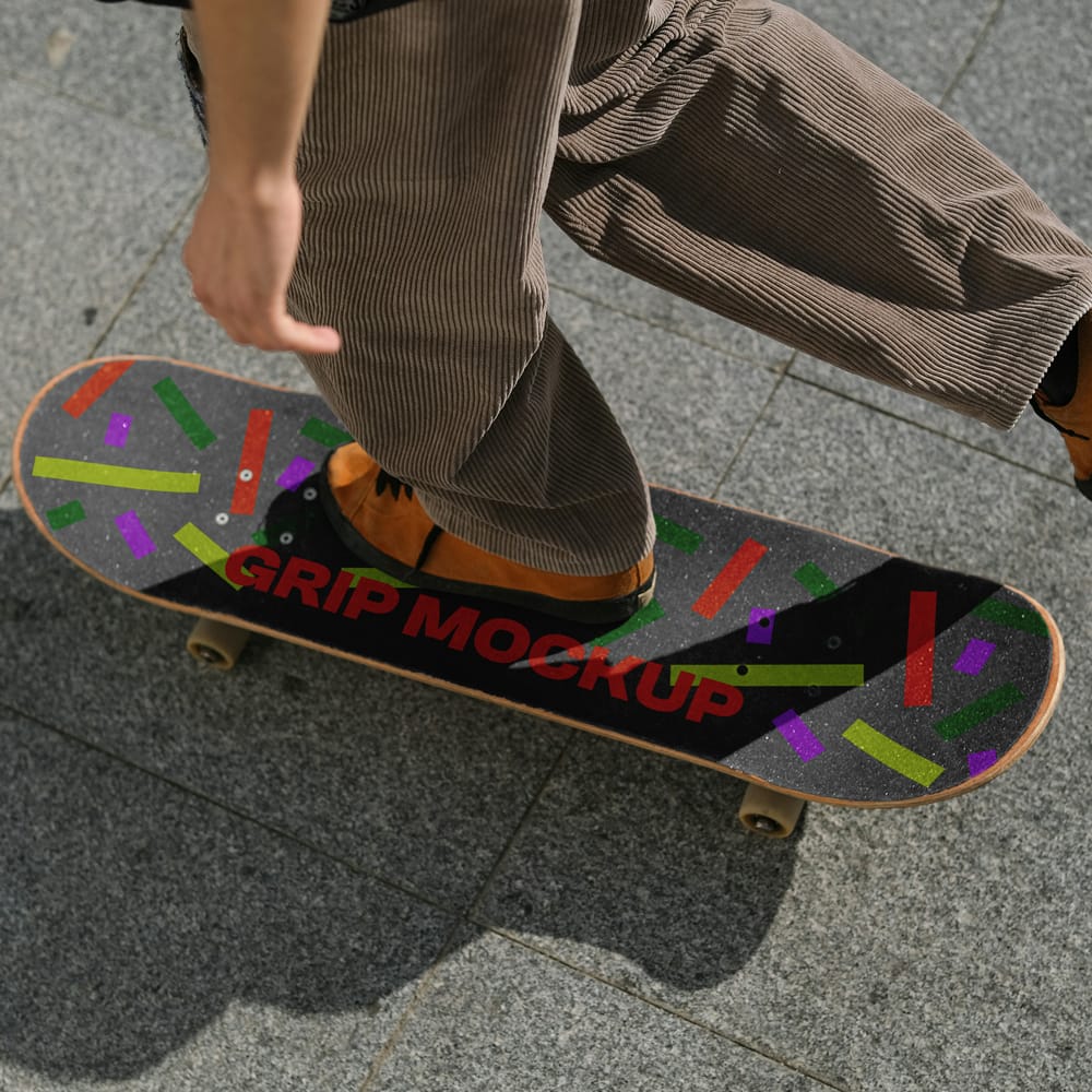 Free Skateboard Grip Mockup PSD