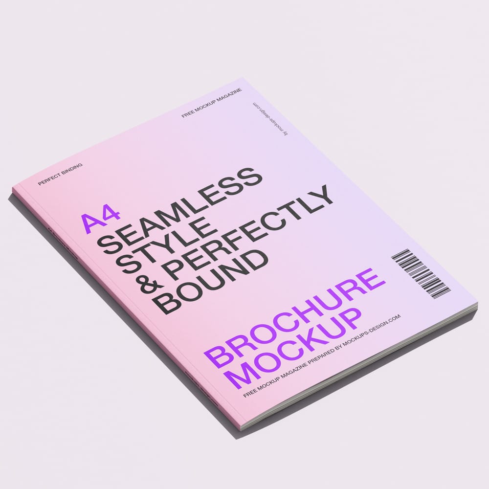 Free Sleek A4 Brochure Mockup PSD