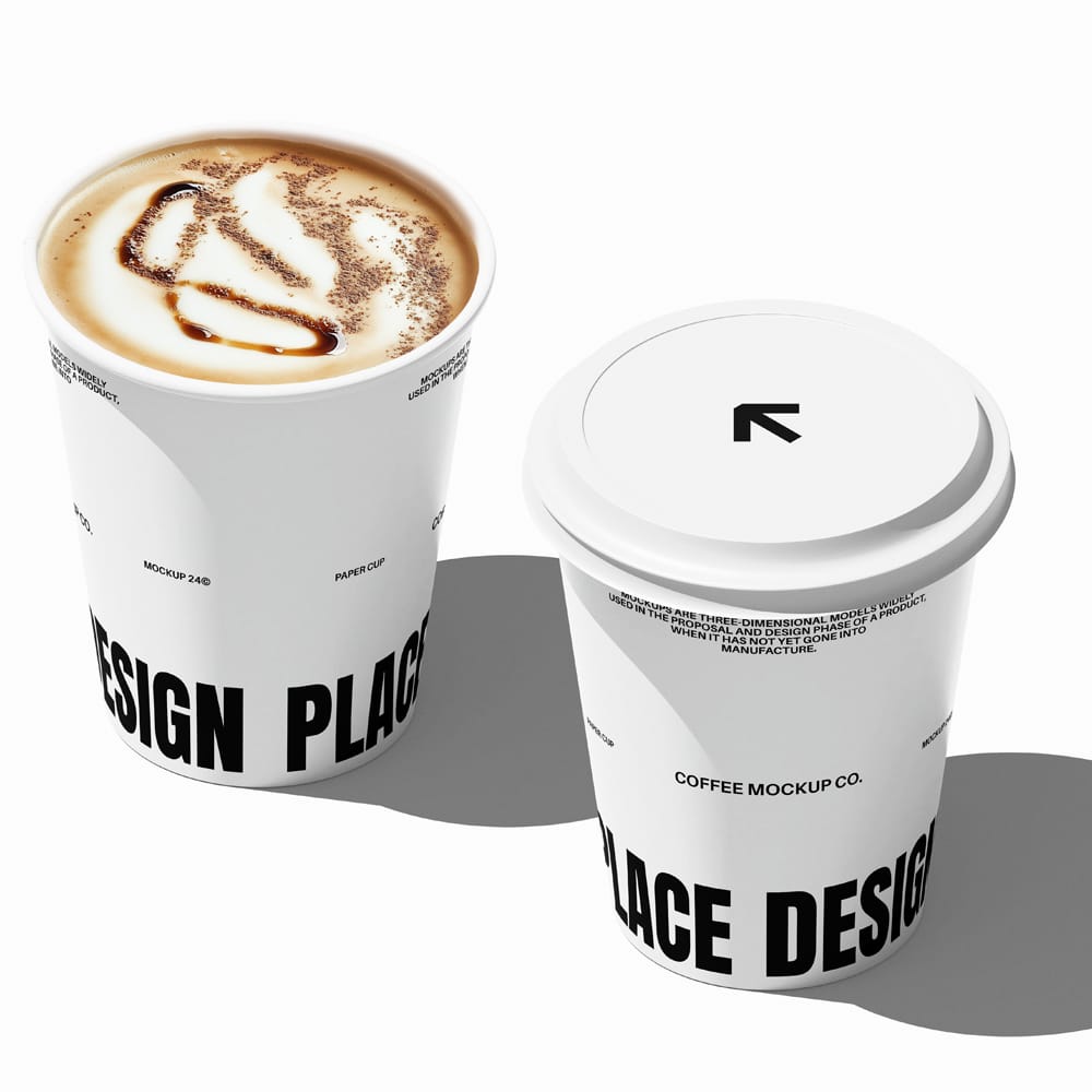 Free Take-Away Coffee Cup Mockup PSD
