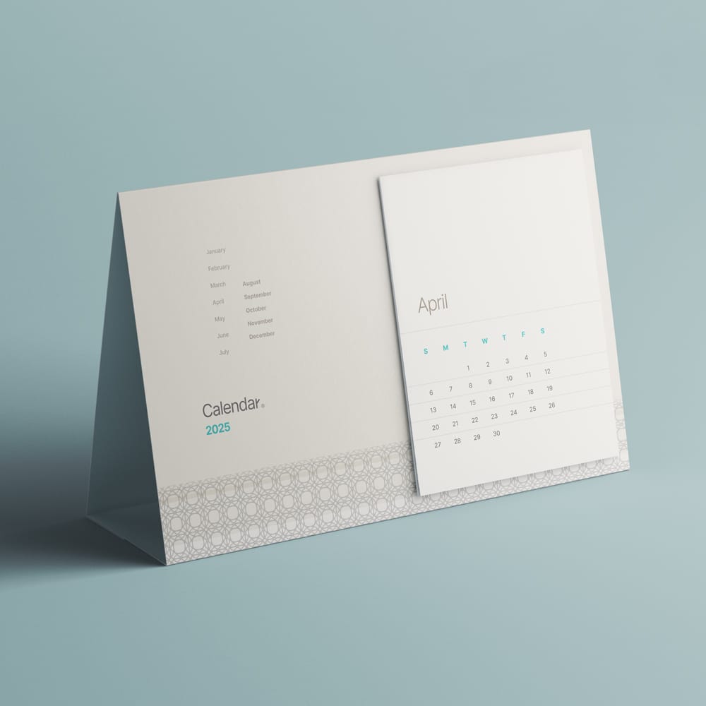 Free Tent Calendar Mockup Template PSD